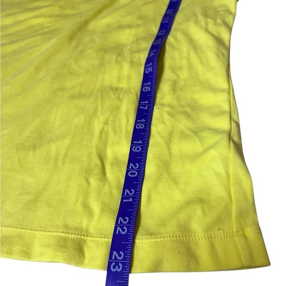 LILLY PULITZER Calla Yellow Square Neck Ruffle Sleeve Short Sleeve T Shirt - Picture 6 of 11